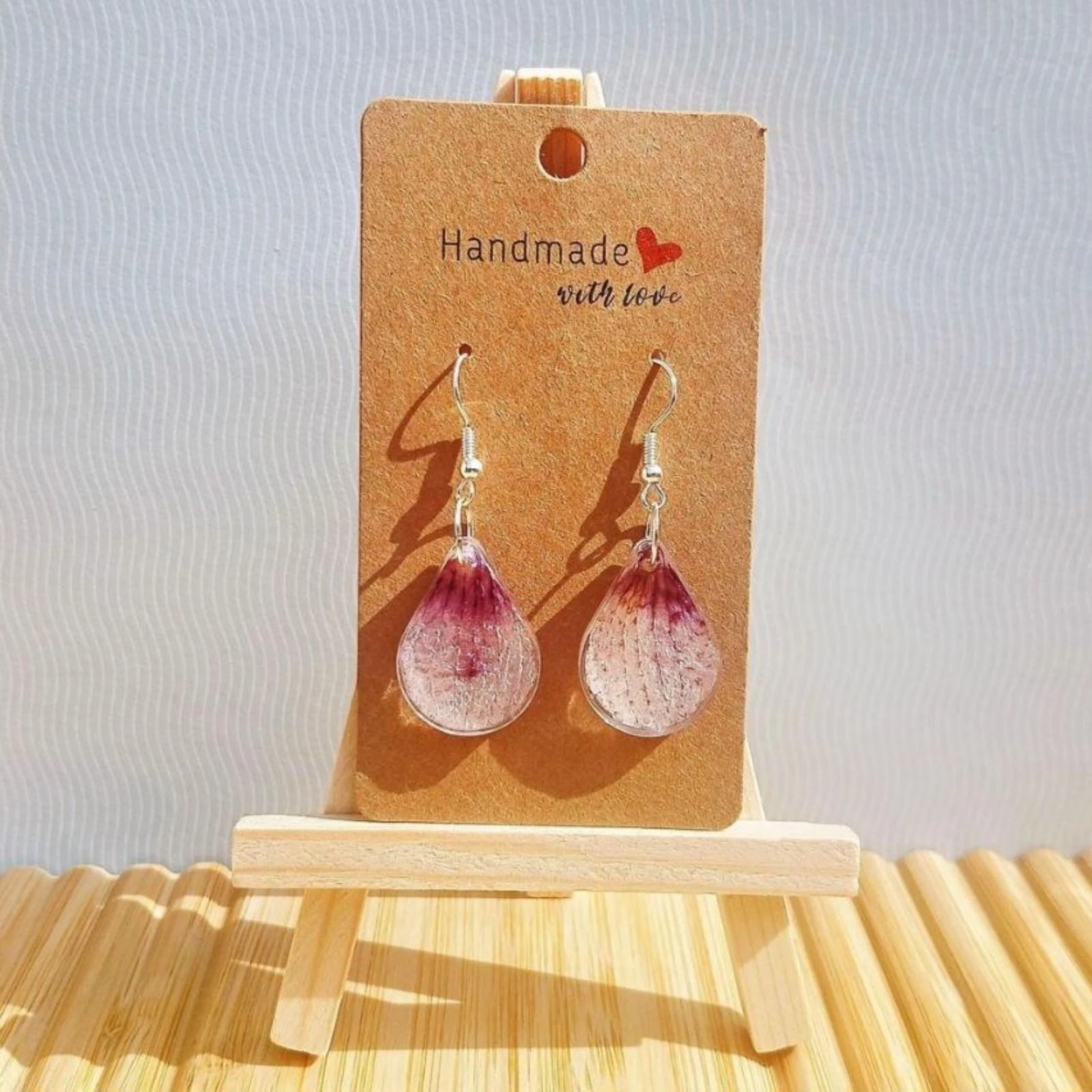 Boucles d'oreilles pétales d'orchidée 